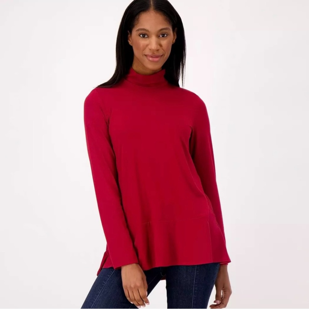 Susan Graver Weekend Cool Touch mock neck top NWOT
